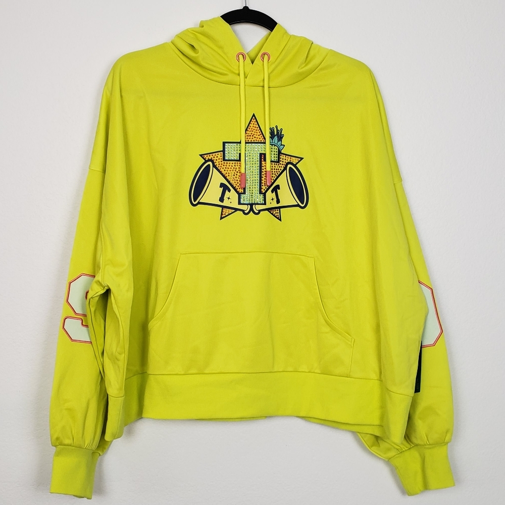 Disney x Color Me Courtney Princess Tiana Cropped Pullover Hoodie 2X Citron